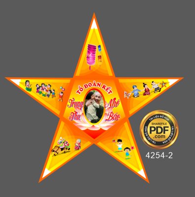 Hình ảnh file gốc in trần nhà Ngôi sao trung thu file thiết kế Corel #2