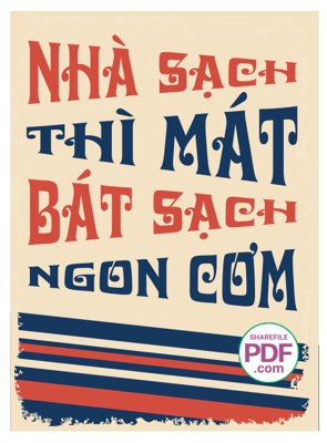 Download file tranh Nhà sạch thì mát bát sạch ngon cơm file vector PDF (file gốc PSD)