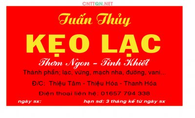 File gốc Nhãn dán Kẹo Lạc Tuấn Thủy file CorelDRAW (ảnh chi tiết) để in trần