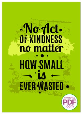 File ảnh No act of kindness no matter how smaill is ever wasted (gốc) in poster