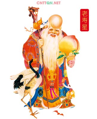 File in ấn [PSD] Ông thọ cầm quả đào tiên đẹp chất lượng cao (bản gốc) cao cấp