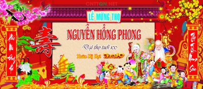 File gốc [PSD] Phông nền lễ mừng đại thọ chất lượng cao (in ấn) màu sắc trung thực