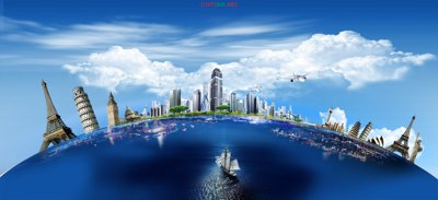 File gốc [PSD] Poster Du lịch vòng quanh thế giới (in lụa) tranh thuận buồm