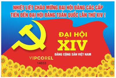 File ảnh Pano Đại Hội Đại Biểu Toàn Quốc XIV #9 file corel (gốc) cho trang trí nhà hàng