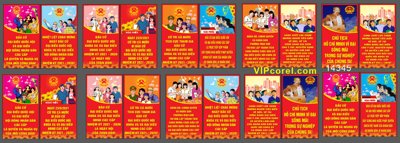 Tải file Pano bầu cử Chào mừng đại hội đảng các cấp #6 (PSD) cho in tranh kính