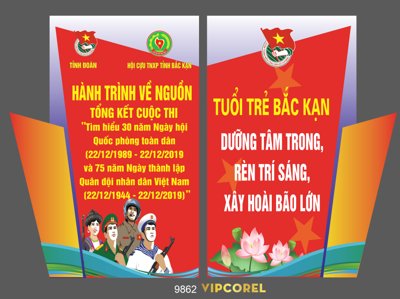 Tải file gốc in lụa Pano cổng chào Tuổi trẻ Bắc Kạn... - Tỉnh Đoàn siêu nét