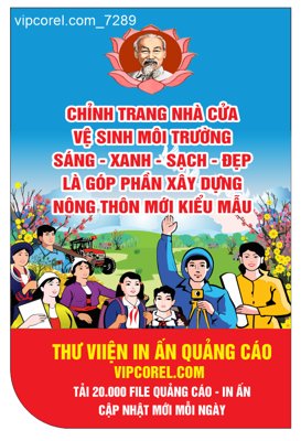 Tải file gốc Pano chỉnh trang nhà cửa vệ sinh môi trường... file corel (in khổ lớn) không mờ