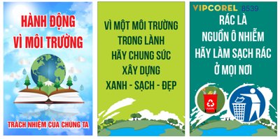 Tải file gốc Pano hành động vì mô trường trong lành file corel (bản PSD) chỉnh sửa được