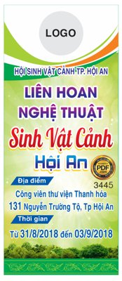 Chi tiết file gốc Pano liên hoan nghệ thuật sinh vật cảnh Hội An file corel (cho in tráng gương)