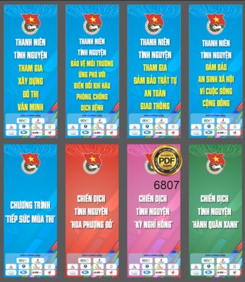 File gốc Pano thanh niên tình nguyện mùa hè xanh 2023 (PNG) trong suốt (transparent)