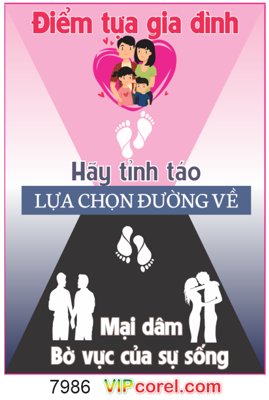 File gốc Pano tuyên truyền về Mại dâm file corel (PNG) nền trong suốt