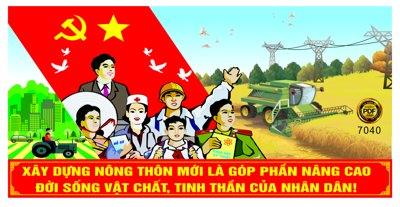 File gốc Pano xây dụng nông thôn mới là góp phần nâng cao (in lụa) cao cấp