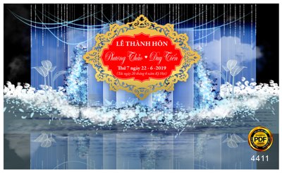 Download file gốc Phông đám cưới bảng tên Wedding file CorelDRAW (in lụa) cao cấp