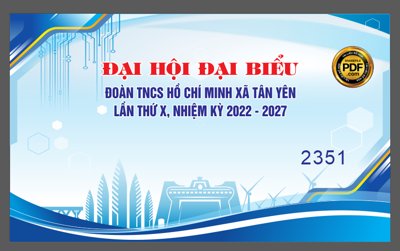 File gốc Phông đại hội đại biểu đoàn TNCS Hồ Chí Minh xã Tân Yên (phong cách) tối giản