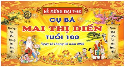 Tải file PSD Phông Lễ mừng đại thọ cụ bà file Corel (nguyên layer) để in