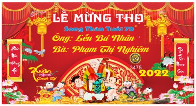 Download file Phông Lễ mừng thọ song thân tuổi 70 file corel (gốc) in mica bàn thờ