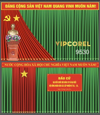 Tải file gốc Phông Màn Rèm Hội Trường bầu cử đại biểu vector (bản PSD) còn layer