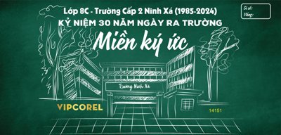 File in ấn chuyên nghiệp Phông họp lớp kỷ niệm ngày ra trường - miền ký ức (file gốc)