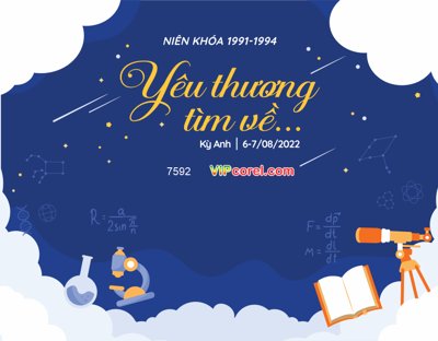 File ảnh Phông họp lớp yêu thương tìm về - Kỳ Anh file corel (gốc) cho trang trí nhà hàng