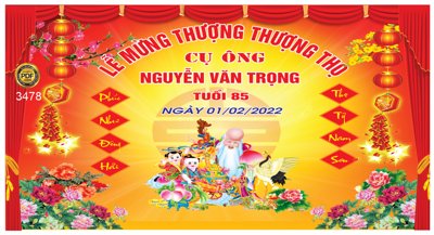 File gốc Phông lễ mừng thượng thượng thọ cụ ông file corel (in 3D) cho trang trí