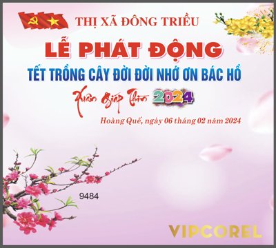 Tải file Phông lễ phát động tết trồng cây 2024 vector #3 (ảnh gốc) in tranh kính