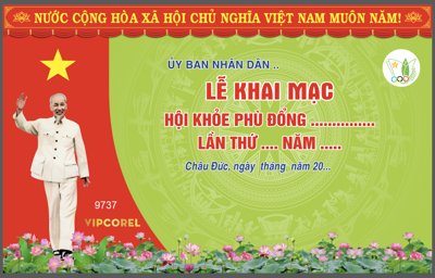 Download file Phông nền Lễ khai mạc Hội khỏe phù đổng file corel (chuẩn in) Phông nền Lễ khai mạc Hội khỏe phù đổng file corel