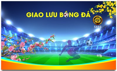 Download file gốc Phông nền giao lưu bóng đá chúc mừng năm mới (in lụa) cao cấp