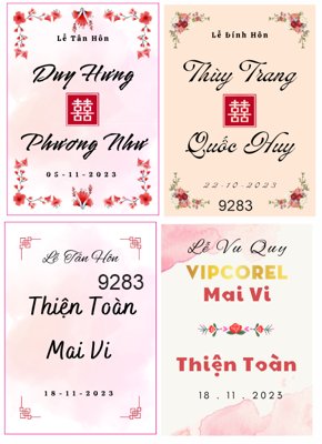 Hình ảnh file gốc Phông tên chữ đám cưới #3 file corel (chất lượng cao)