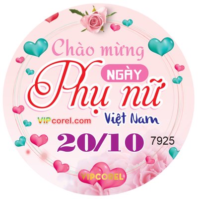 Tải về file gốc Phông tròn chào mừng ngày phụ nữ Việt Nam 20/10 (dùng cho in quảng cáo)