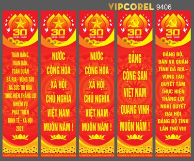 File gốc Phướn thả quyết tâm thực hiện thắng lợi file vector (cho in 3D) độc đáo