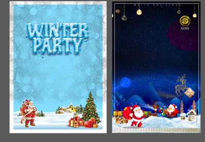 Chi tiết file ảnh Poster giáng sinh Winter Party 2022 file corel sắc nét