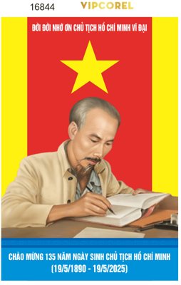 File tranh ảnh gốc Poster kỷ niệm ngày sinh chủ tịch Hồ Chí Minh #5 dùng cho in khổ lớn