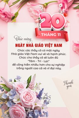 Download file tranh Poster mừng ngày nhà giáo Việt Nam 20-11 #15 file PSD (file gốc PSD)