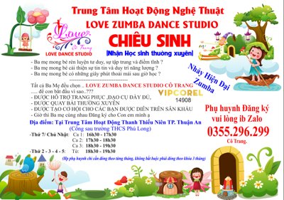 File tranh Poster trung tâm hoạt động nghệ thuật Dance Studio (gốc) chủ đề động vật