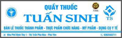 File gốc Quầy thuốc Tuấn Sinh #2 file corel (in lụa) họa tiết 3D