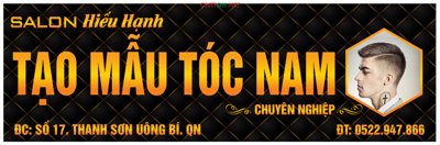 File tranh Salon Hiếu Hạnh - Tạo mẫu tóc Nam file CDR (gốc) chủ đề trừu tượng