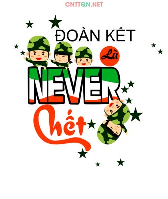 File tranh gốc Slogan in áo nhóm "Đoàn kết Never Chết" file CDR (sắc nét từng chi tiết)