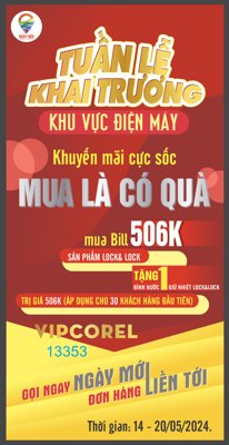 File gốc in ấn Standee Tuần Lễ Khai Trương khu vực Điện máy chất lượng vượt trội