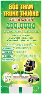 File gốc Standee bốc thăm trúng thưởng siêu thị điện máy (phiên bản chuẩn) để in ấn
