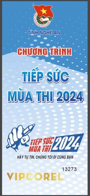 File gốc Standee chương trình tiếp sức mùa thi 2024 vector (bản quyền) cho in ấn