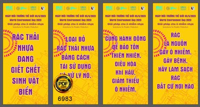 Cung cấp file tranh gốc Standee ngày môi trường thế giới 2023 file corel độc quyền