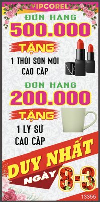 File tranh Standee tặng quà đơn hàng 500k file vector (gốc) phong cách tối giản