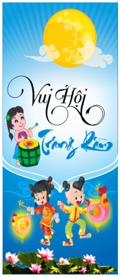 File in ấn cao cấp Standee trung thu "Vui hội trăng rằm" file CDR (file gốc)