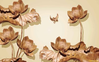 File tranh Tải Tranh dán tường hoa nổi 3D cao cấp #36 (bản gốc) in lụa 5D