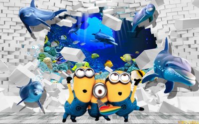 File PSD Tải tranh 3D trang trí phòng ngủ của bé yêu #17 (gốc) nhiều lớp (multi-layer)