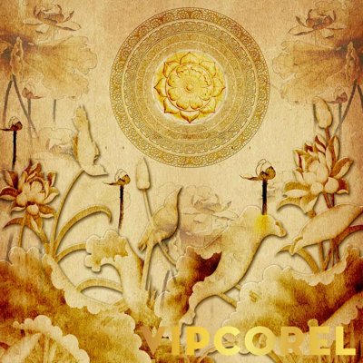 File in trần Tải tranh Trúc Chỉ trang trí phòng thờ #16 (file gốc) chủ đề vũ trụ