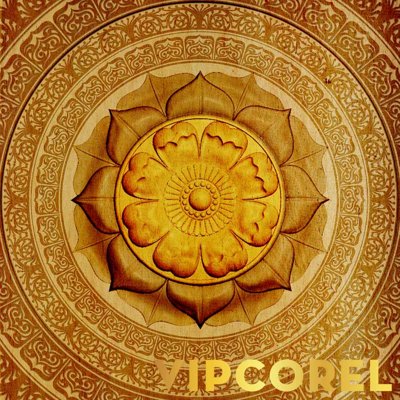 File in trần Tải tranh Trúc Chỉ trang trí phòng thờ #8 (file gốc) phong thủy