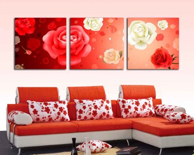 File in ấn Tải tranh bộ ghép 3 tấm những bông hoa #166 (bản gốc) từ file gốc