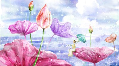 Hình ảnh file gốc Tải tranh bộ ghép 3 tấm những bông hoa #167 cho in UV