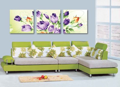 Download file tranh Tải tranh bộ ghép 3 tấm những bông hoa #199 (file gốc PSD)